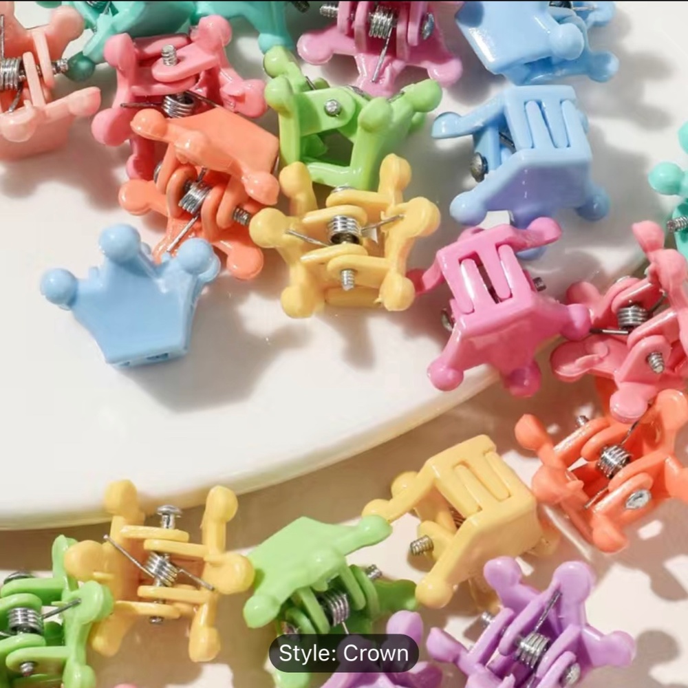 New 50pcs Cute Mini Hair Claw Clips for and Girl - Non-Slip Tiny Plastic Clips